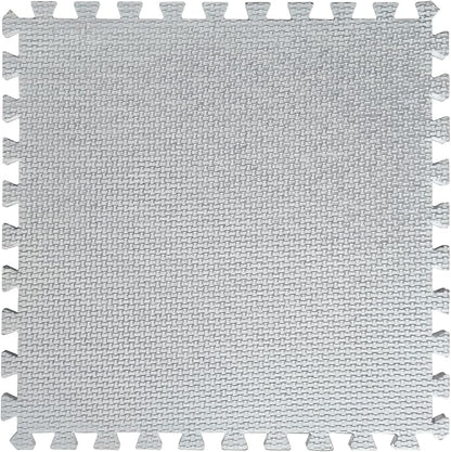 16pcs 0.6" Thickened Interlocking Tile Mats,Fluffy Shaggy Soft EVA Foam Area Rug for Living Room & Bedroom,Non-Slip Protective Floor Carpet Play Mat Kids Baby Dorm Home Decor (11.8ft, Black)