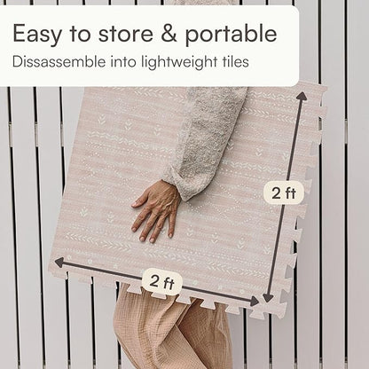 Lillefolk Baby Play Mat for Floor – 4x6ft Dusk | Soft Non Toxic Premium EVA Foam Tiles for Tummy Time, Crawling & Playroom – Waterproof Interlocking Floor Mat for Babies & Toddlers (6 Tiles)