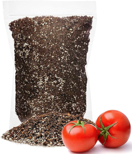 Organic Potting Soil for Tomato Plants - 5 Quart - Hand-Mixed with Natural Ingredients for Optimal Growth and Nutrient Retention