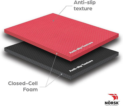 Norsk Dual-Sided Reversible 1/2" Foam Exercise Mats for Home Gym - Interlocking EVA Foam Tiles