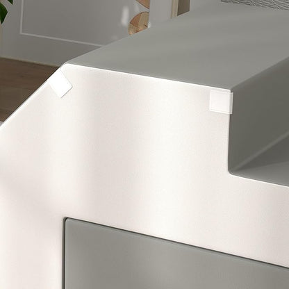 Qaba Toddlers Climbing Toys, Foam Climbing Blocks, 2 Pieces PU Leather Soft Play Set Indoor for Crawling or Sliding Aged 1-3 Years, Light Gray