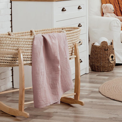 GLLQUEN BABY Muslin Swaddle Blankets for Girls, 2-Pack Organic Baby Blankets for Girl Boy, Newborn Receiving Blanket, Baby Swaddle Blanket Unisex, Baby Essentials, Registry & Gift, 40 x 38 inches