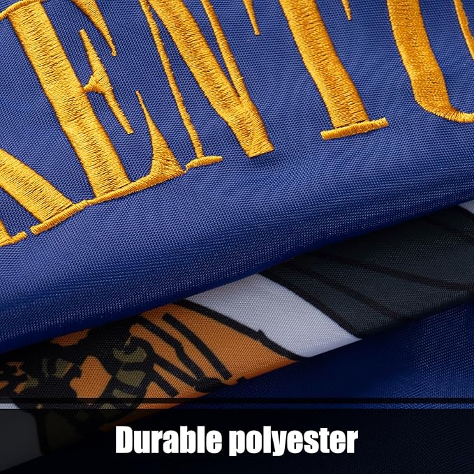 TOPFLAGS Kentucky State Flag 3x5 Outdoor KY Kentucky Flags Double Sided Embroidered Longest Lasting Heavy Duty Polyester Stronger Brass Grommets 4 Stitched Hemming Perfect for Outside