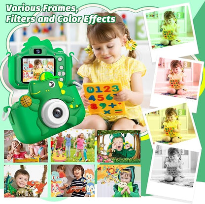 Kids Camera Toy, masterbee Dinosaur Toys Camera for Kid Age 3-12, Christmas/Birthday Gifts for Boys and Girls, 1080P HD Kids Digital Camera, Children Camera Gift for 3 4 5 6 7 8 9 10 11 12 Year Old