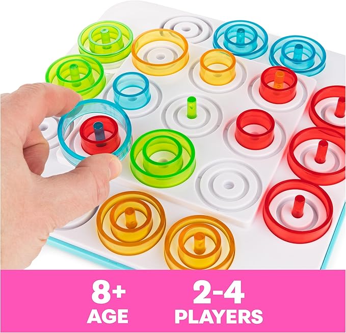 Spin Master Games, Otrio Strategy-Based Board Game, Classic Game, Advanced Tic Tac Toe STEM Activity, 2 Players, for Ages 8 & Up