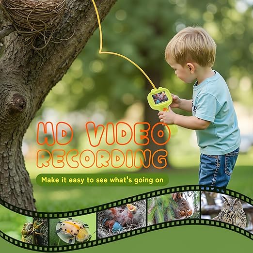 Kids Borescope Snake Camera with Light Toy,Outdoor STEM Science Toys, Nature Educational Exploration Toy Great Gifts for 4 5 6 7 8 9 10 Years Old Boys and Girls Birthday Camp Christmas(16G Card)