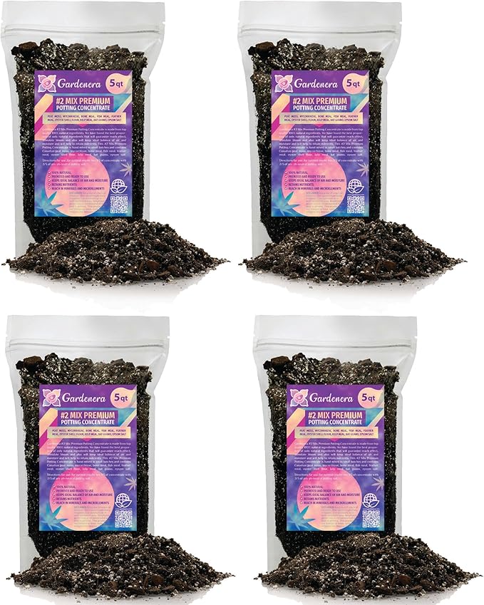 Premium Organic #1 Potting Soil Mix - Ideal Nutrient Blend for Robust, High-Yield, and Beautifully Blooming Outdoor Guerrilla Growing Plants - 20 Quart
