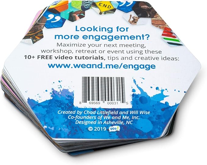 We! Engage Cards – Conversation Starters for Adults, Corporate Team Building, Work Activities, and Icebreaker Games – Ideal for Meetings, Workshops, and Office Activities (56 Cards)