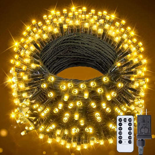 66FT 200 LED Christmas Tree Lights, Twinkle Fairy Lights String with 8 Flashing Modes String Lights for Indoor Bedroom Outdoor Christmas Trees Garland Wreath Holiday Decorations, Warm White