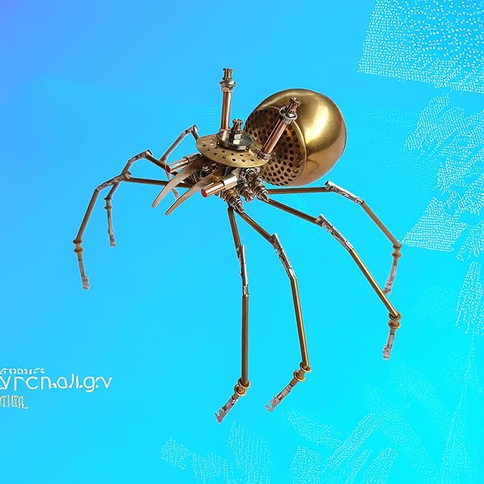 Mechanical Metal DIY 3D Insect Brass Puzzle (Golden Spiders)