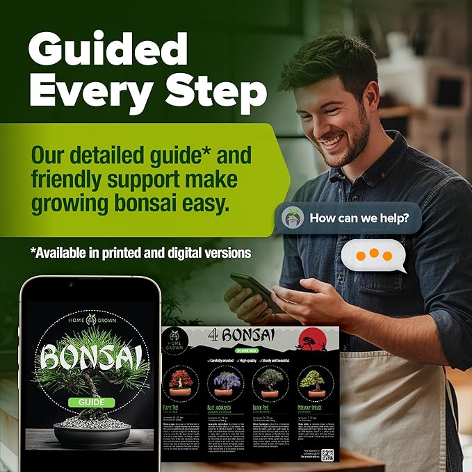 Bonsai Tree Kit - Gifts for Men & Women - Grow 4 Bonsai Trees - Unique Gardening Crafts for Adults, DIY Hobbies for Plant Lovers & Gardeners - Unusual Christmas Gift Ideas for Mom & Dad