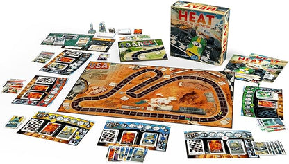Asmodee HEAT: Pedal to the Metal Board Game - Intense Car Racing and Strategy Game, Fun Family Game for Kids and Adults, Ages 10+, 1-4 Players, 60 Minute Playtime