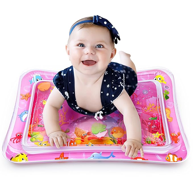 Tummy Time Water Mat for Baby Girl Baby Girl Toys for 3 to 12 Months Great Baby Girl Gifts Promote Baby Girl Sensory Development
