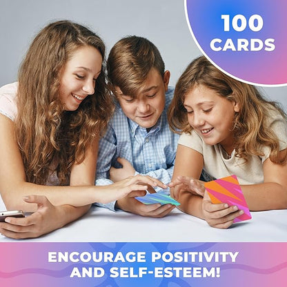 QUOKKA Affirmation Cards for Kids - Anxiety Relief Items Meditation Cards for Mental Health - Calming Self Care for Women - Perfect Mindfulness Gift for Children Teens