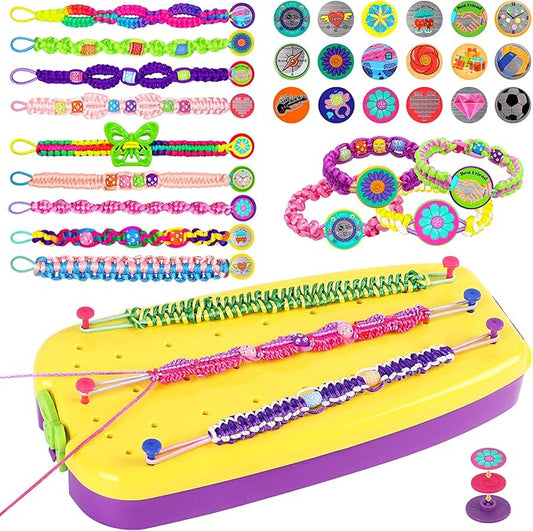 Gift for Girl 7 8 9 11 12 Year Old, Friendship Bracelet Making Kit Toys, Arts and Crafts for Kids Age 8-12, Best Birthday Present Top Popular DIY Jewelry Bracelet String Maker