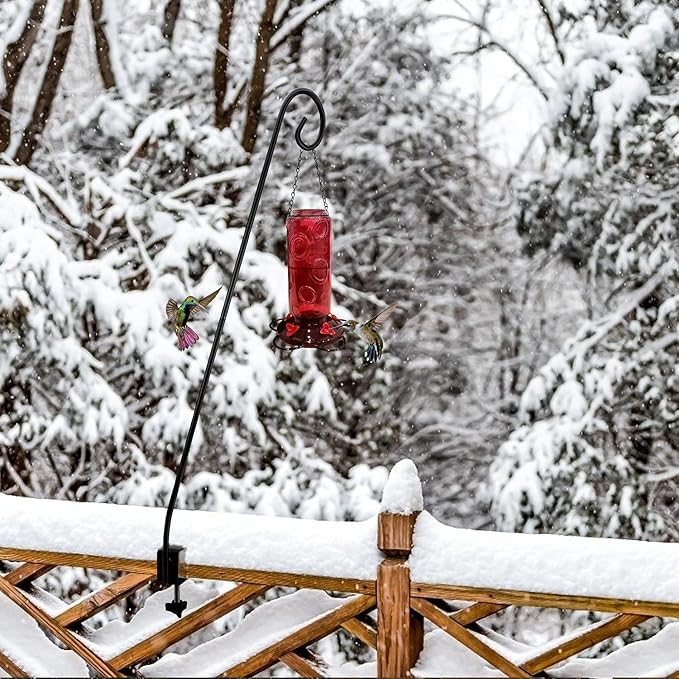 MIXXIDEA Heavy Duty Deck Rail Pole Deck Hook, Extensible and Adjustable Deck Hook for Hanging Bird Feeder, Plants, Suet Baskets,Wind Chimes,Lanterns