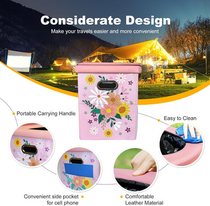 Upgrade XL Portable Toilet for Adults, Extra Large Portable Travel Floding Toilet, Camping Tall Toilets with Lid for Adults and Kids Compact Potty for Car,Hiking,Beach and Camping