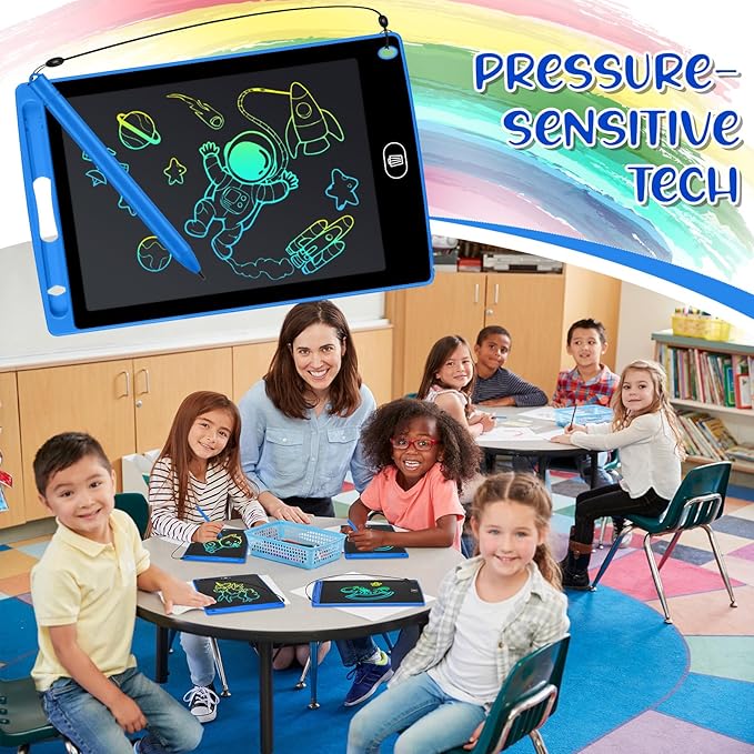 Zhehao 20 Pack LCD Writing Board for Kids, 8.5 Inches Doodle Reusable Screen Drawing Pad Erasable Painting Pads Educational Toy for 3-8 Years(Blue)