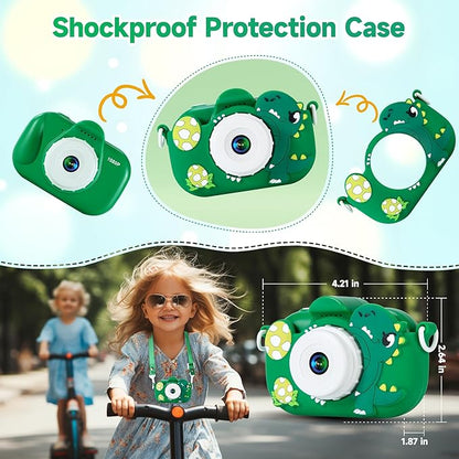 Kids Camera Boys Toys for 3 4 5 6 7 8 9 Years Old Boys, 48MP Dual Lens Kids Digital Camera Christmas Birthday Gifts, 1080P HD Video Selfie Toddler Camera with 32G SD Card