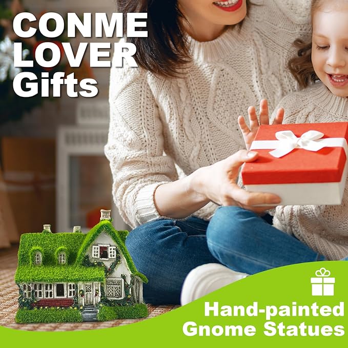 Solar Garden Outdoor Statue Light - Fairy House Lawn Decoration for Patio, Balcony, and Yard - Unique Gift for Any Occasion