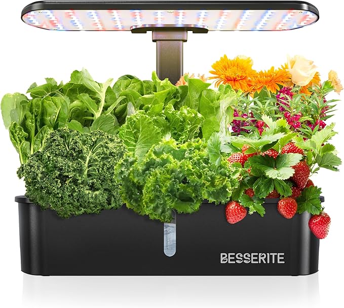 Hydroponics Growing System Kit 12 Pods,Indoor Herb Garden with Light,Kitchen Hydro Ponic Grow System, Countertop Hydro Garden,Smart Planting Kit Home,Plant Grower Inside Kit,Lettuce Grower