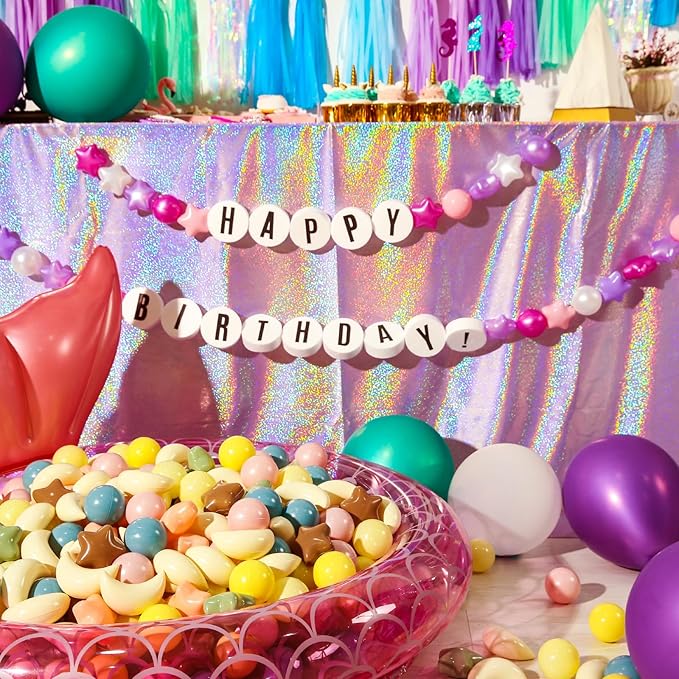 GOGOSO Ball Pit Balls Stars Moon Shapes Plastic Pitballs for Toddler Play Tent Baby Photo Props Kids Pool Water Toys Kiddie Pool Party Decor,Pink Blue Coffee,100pcs