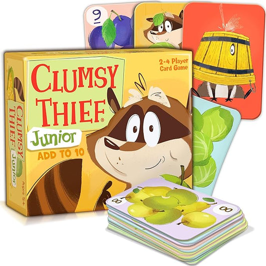 Melon Rind Clumsy Thief Junior Math Card Game, Adding to 10 Fun for Kids Ages 5-7+, Award-Winning Family Game for 2-4 Players, Educational to Develop Math Skills with Confidence