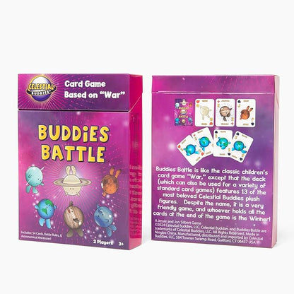Celestial Buddies Card Game 4 Pack - Galactic Go Fish, Match Made In Heaven, Found in Space, and Buddies Battle | Space-Themed Fun Educational Fun for Kids | STEM Learning, Planets & Space Exploration