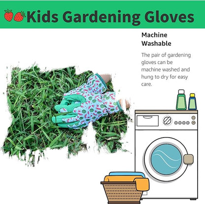 Kids Gardening and Garden Gloves for Toddler,Children's Yard Work Glove,Gift,Cute Pattern,Age3-8