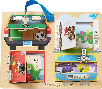 Melissa & Doug Locks and Latches Board Wooden Educational Toy