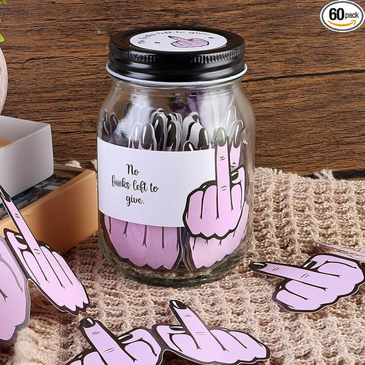 60 PCS Positive Cards Jar, Emotional Support Jar, Funny Affirmation Cards, Inspirational Gifts for Women, Cheer Up Gifts, Funny Positive Gift for Women, Teen Girl