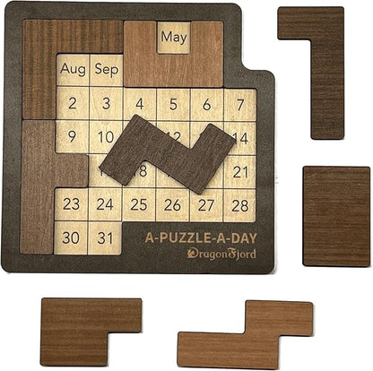 A-Puzzle-A-Day Deluxe: The Original Daily Calendar Puzzle with 365+ Challenges for Every Day of The Year, by DragonFjord