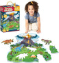 Peaceable Kingdom Dinosaur Island Floor Puzzle - Thick and Sturdy Puzzle Pieces - Includes Storage Box with Carrying Cord - Over 3 Feet Tall - Floor Puzzles for Kids Ages 3-5