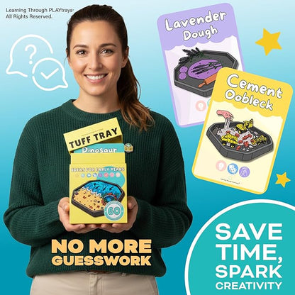60 Sensory Play Idea Cards – Creativity for Kids Sensory Bin & Tuff Tray Activities | Preschool & Toddler Learning, Montessori, Homeschool & Classroom STEM Resource – by Learning Through PLAYtrays