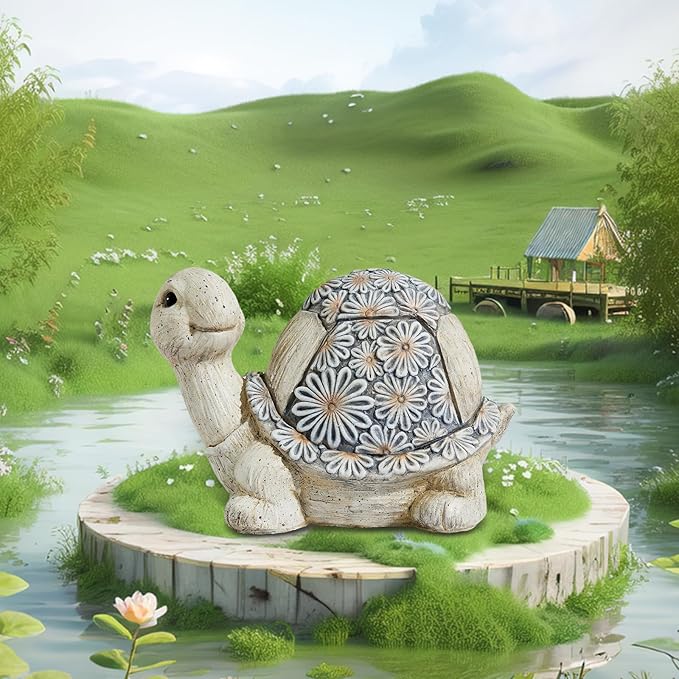Artpual Turtle Outdoor Statues for Garden Lawn Decor Outside Statue for Patio Yard Porch Balcony Home House Ornament, Great Gifts for Family and Friends