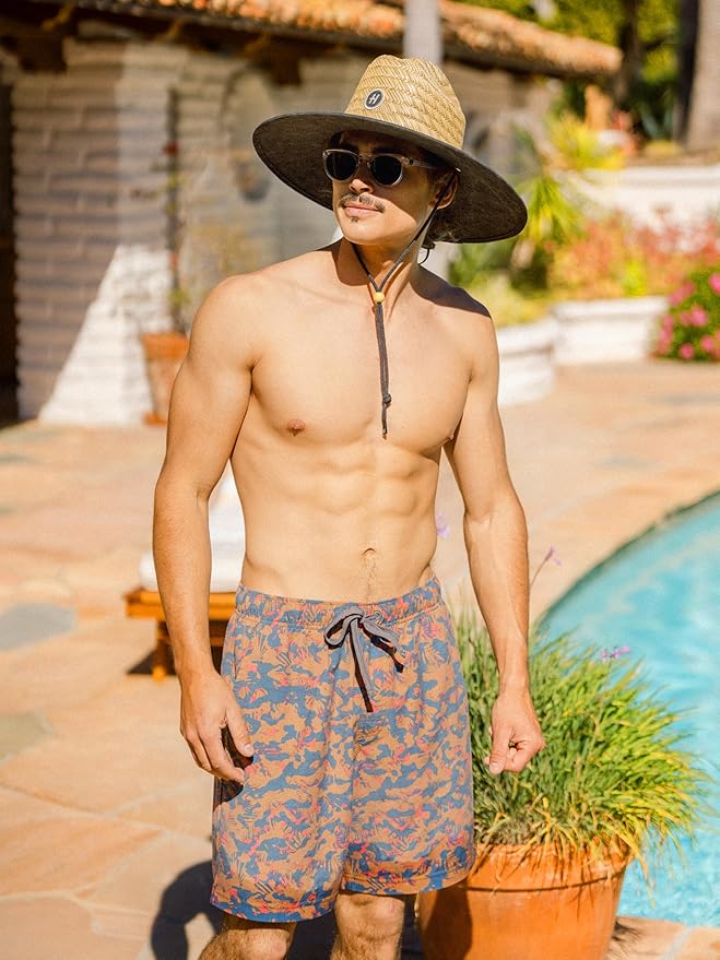 Straw Hat for Men & Women | Lifeguard Hat, Beach Hat & Sun Hat | UPF 50+ Wide Brim for Sun Protection | One Size | Hemlock