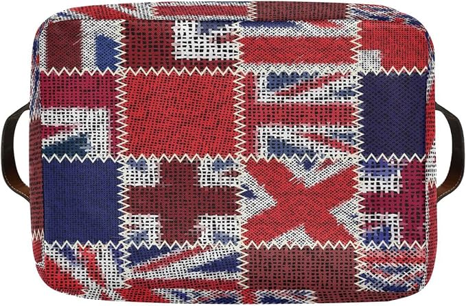 Flag Rectangular Storage Basket Organizer Bin Shelf Baskets For Clothes For Home Office Dorm