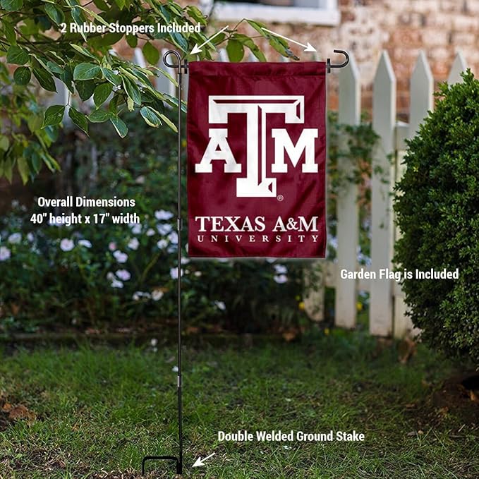 College Flags & Banners Co. Texas A&M Aggies Garden Flag with Stand Holder