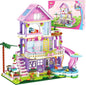 Girls Building Blocks Set,689pcs Garden Villa House Building Block for Kids 6-12 and 8-14,Holiday Cottage Bricks Kit, Building Toy Xmas Birthday Gift for Girls Kids 6 7 8 9 10 11 12 13 14