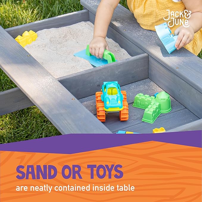 Jack & June Cedar Convertible Sand Box and Picnic Table Playset