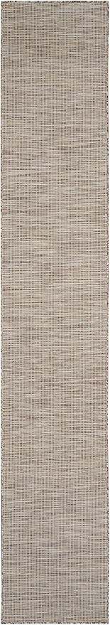 Nourison Positano Indoor/Outdoor Beige 2'2" x 10' Area Rug, Easy Cleaning, Non Shedding, Bed Room, Living Room, Dining Room, Backyard, Deck, Patio (2x10)