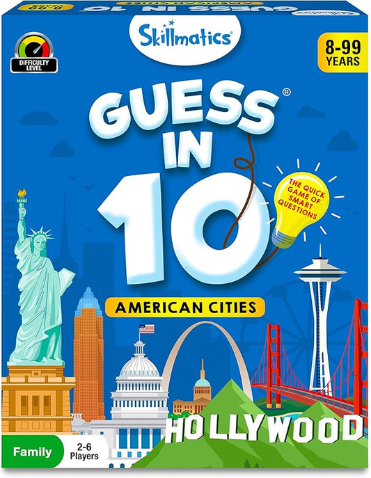 Skillmatics Guess in 10 American Cities, Perfect for Boys, Girls, Kids, and Families Who Love Card Games, Educational Toys & Games, Gifts for Ages 8, 9, 10 and Up