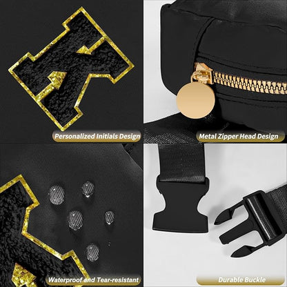 Girl Stuff - Teen Girl Gifts, Trendy Mini Crossbody Belt Bag - Cute Fanny Pack for Kids & Women, Black