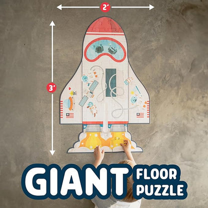 Chuckle & Roar Educational 50 PC Floor Puzzle Spaceship Edition
