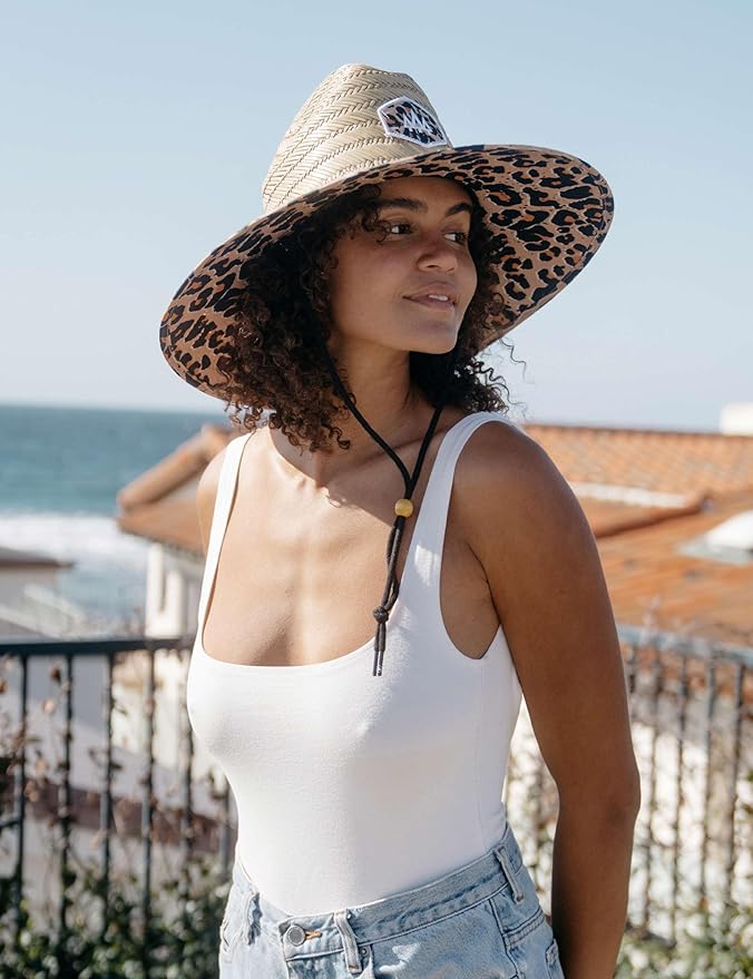 Straw Hat for Men & Women | Lifeguard Hat, Beach Hat & Sun Hat | UPF 50+ Wide Brim for Sun Protection | One Size | Hemlock