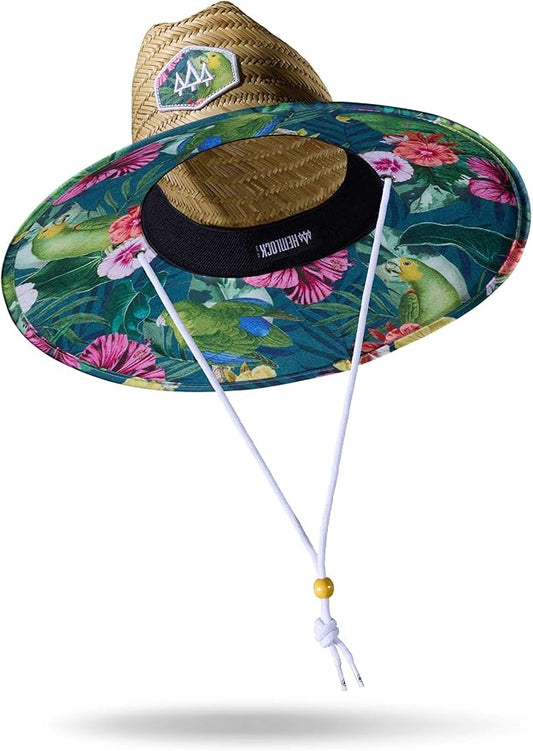 Straw Hat for Men & Women | Lifeguard Hat, Beach Hat & Sun Hat | UPF 50+ Wide Brim for Sun Protection | One Size | Hemlock