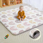 Baby Play Mat, 50x50 Playpen Mat, Thick Soft Foam Playmats for Baby, Foldable and Washable Crawling Mat for Floor (Rice Rainbow)