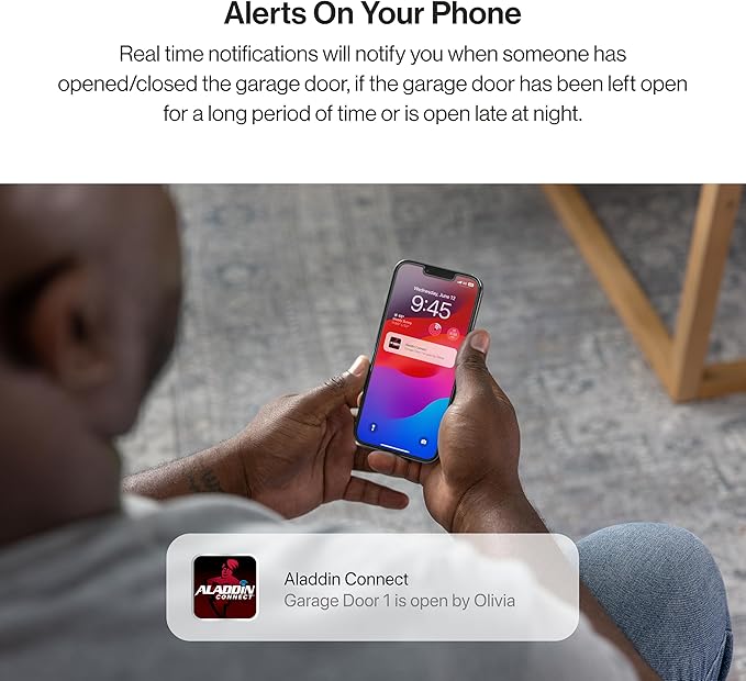 Genie Aladdin Connect Smartphone Garage Door Opener – Monitor, Open & Close Your Garage Door from Anywhere Using Your iPhone or Android Device