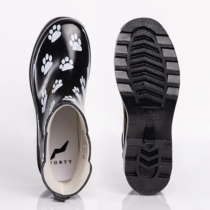 NORTY - Womens Ankle Rain Boots - Ladies Waterproof Winter Spring Garden Boot runs ½ size large