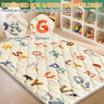 Baby Play Mats for Floor - 74”x50” Playmat for Baby and Toddlers Infants - Foam Play Mat - Infant Mats for Floor Play Thick - Tummy Time Floor Mat